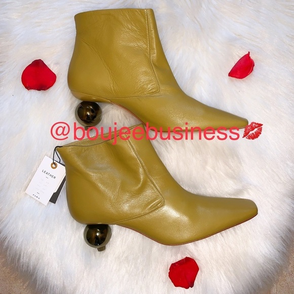 ZARA Leather Ankle Boots with Round Heel - Picture 2 of 6